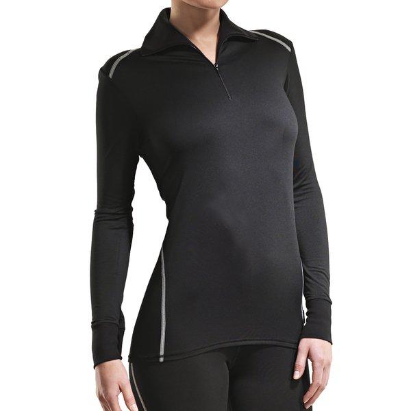 ISA bodywear - Rollkragenshirt langarm mit Reissverschluss, Clima Control Faktor 2, für Damen, Schwarz, Größe M von ISA bodywear