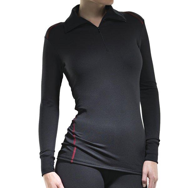 ISA bodywear - Rollkragenshirt langarm mit Reissverschluss, Clima Control Faktor 3, für Damen, Schwarz, Größe L von ISA bodywear