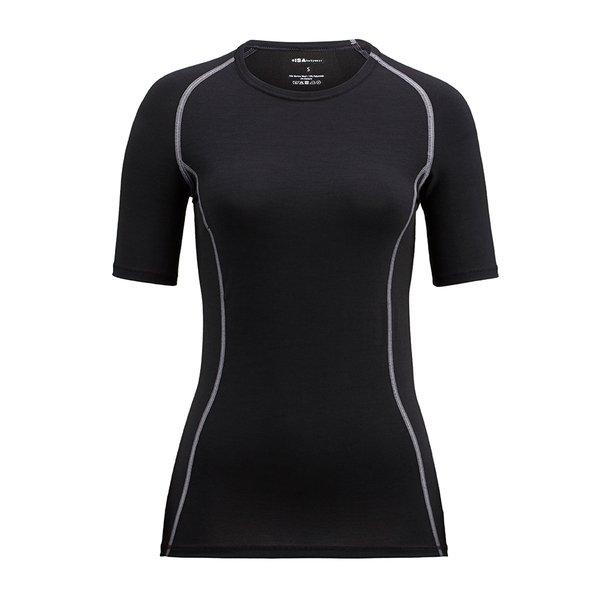 Shirt Kurzarm, Rundhals Damen Schwarz M von ISA bodywear