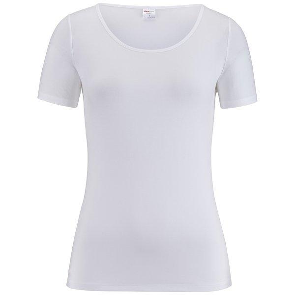 Shirt Kurzarm, Rundhals Damen Weiss M von ISA bodywear