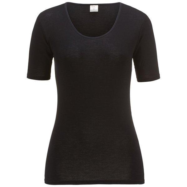 Shirt Kurzarm, Rundhals Damen Schwarz XL von ISA bodywear