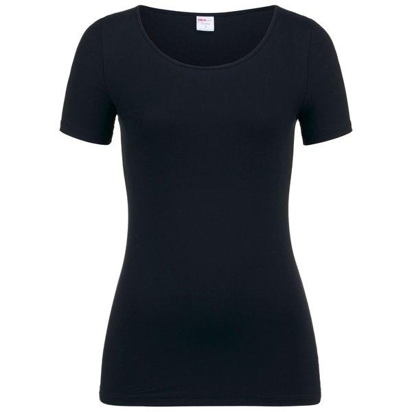 Shirt Kurzarm, Rundhals Damen Schwarz XS von ISA bodywear