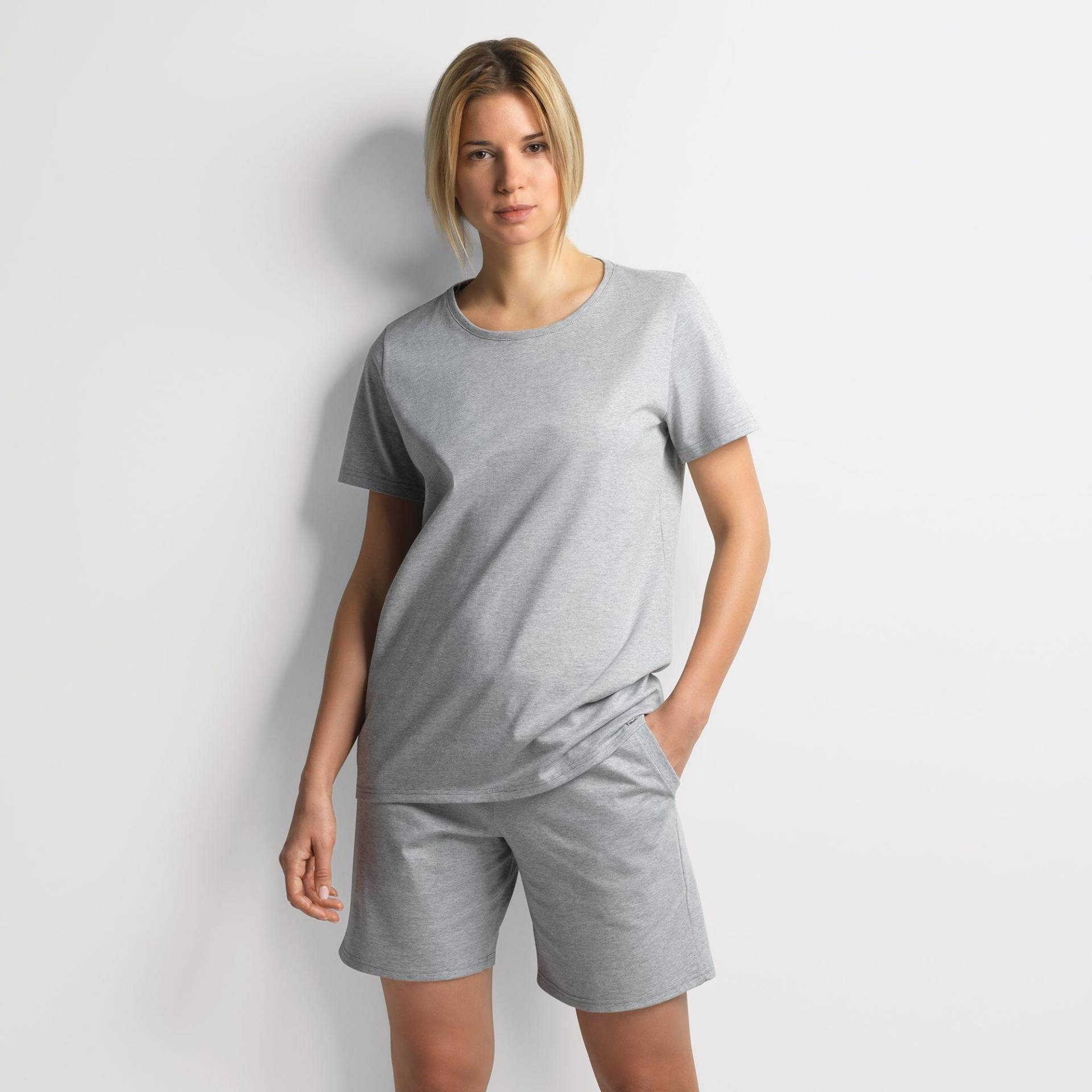 Shirt Kurzarm Damen Schiefergrau XS von ISA bodywear