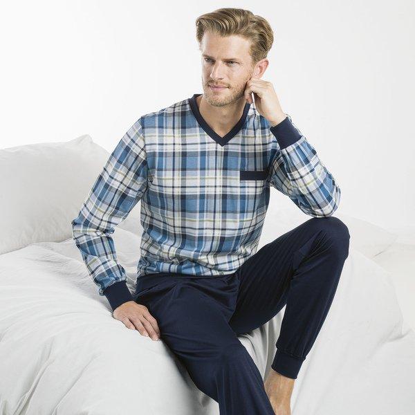 Pyjama Herren Marine  L von ISA bodywear