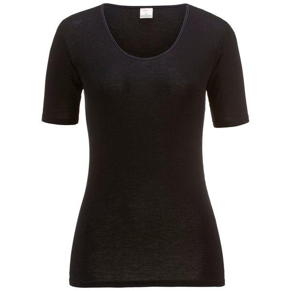 Shirt Kurzarm, Rundhals Damen Schwarz M von ISA bodywear