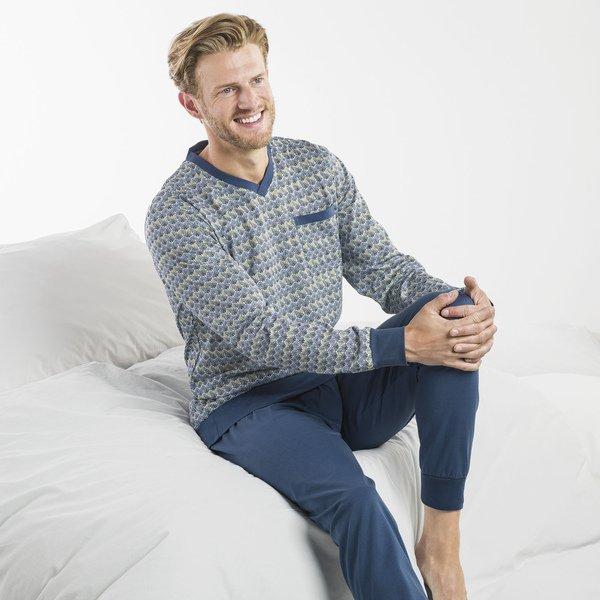 ISA bodywear - Pyjama, für Herren, Blau/Schwarz, Größe S von ISA bodywear