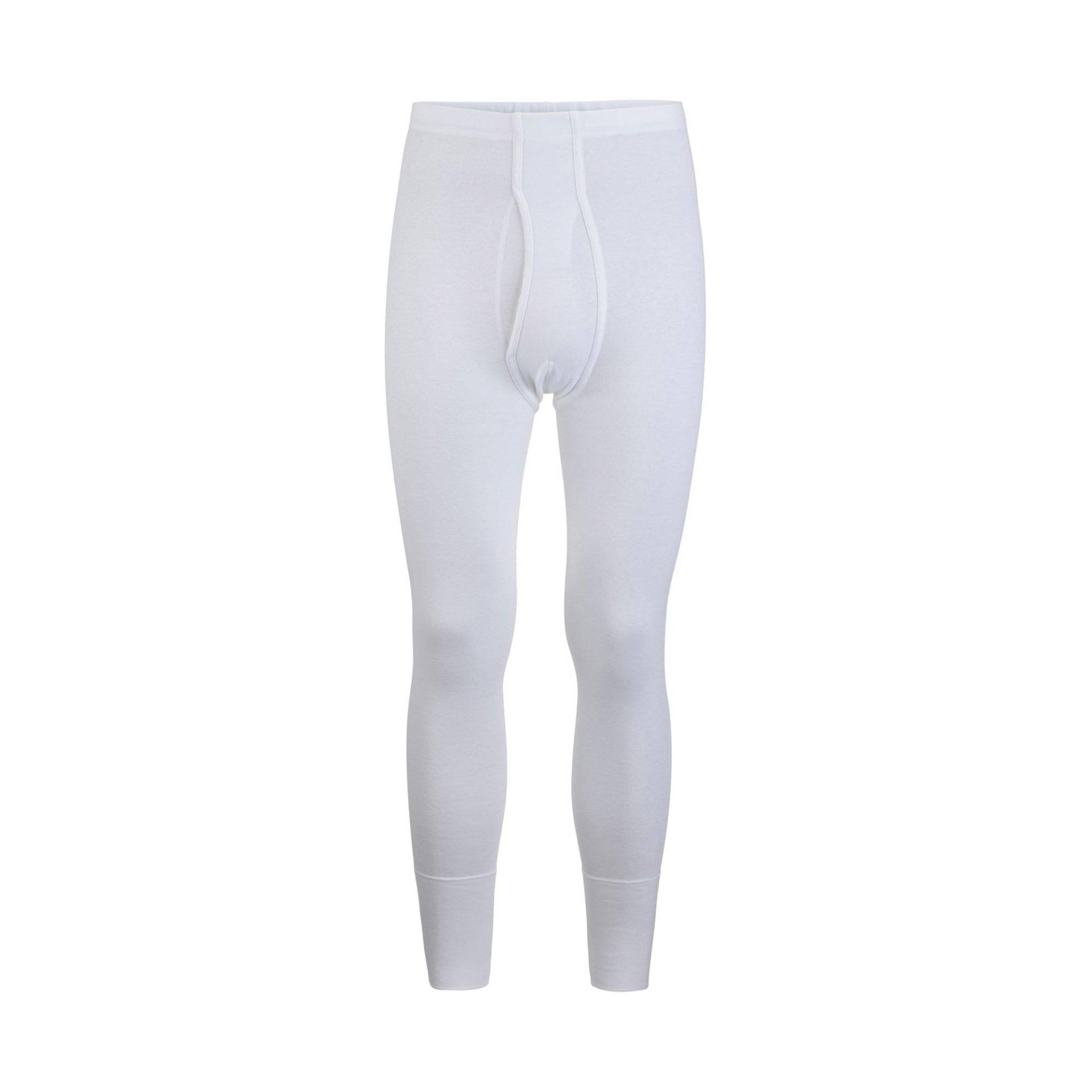 Lange Unterhose Herren Weiss XL von ISA bodywear