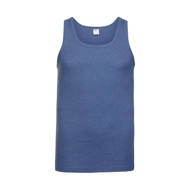 T-shirt, Body Fit, Ohne Arm Herren Blau XXL von ISA bodywear