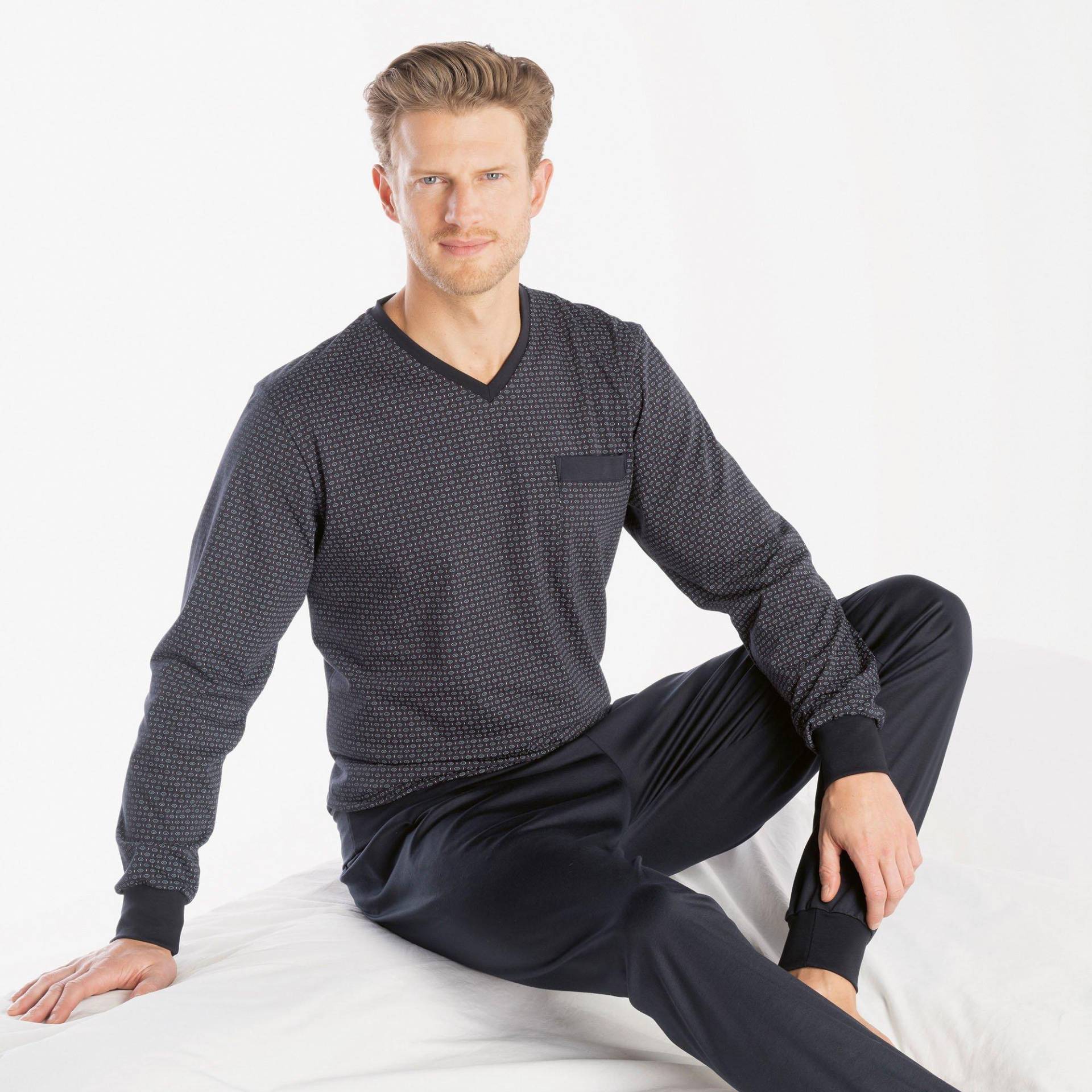 Pyjama Herren Anthrazit L von ISA bodywear