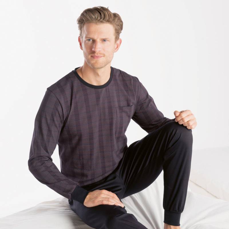 Pyjama Herren Aubergine XL von ISA bodywear