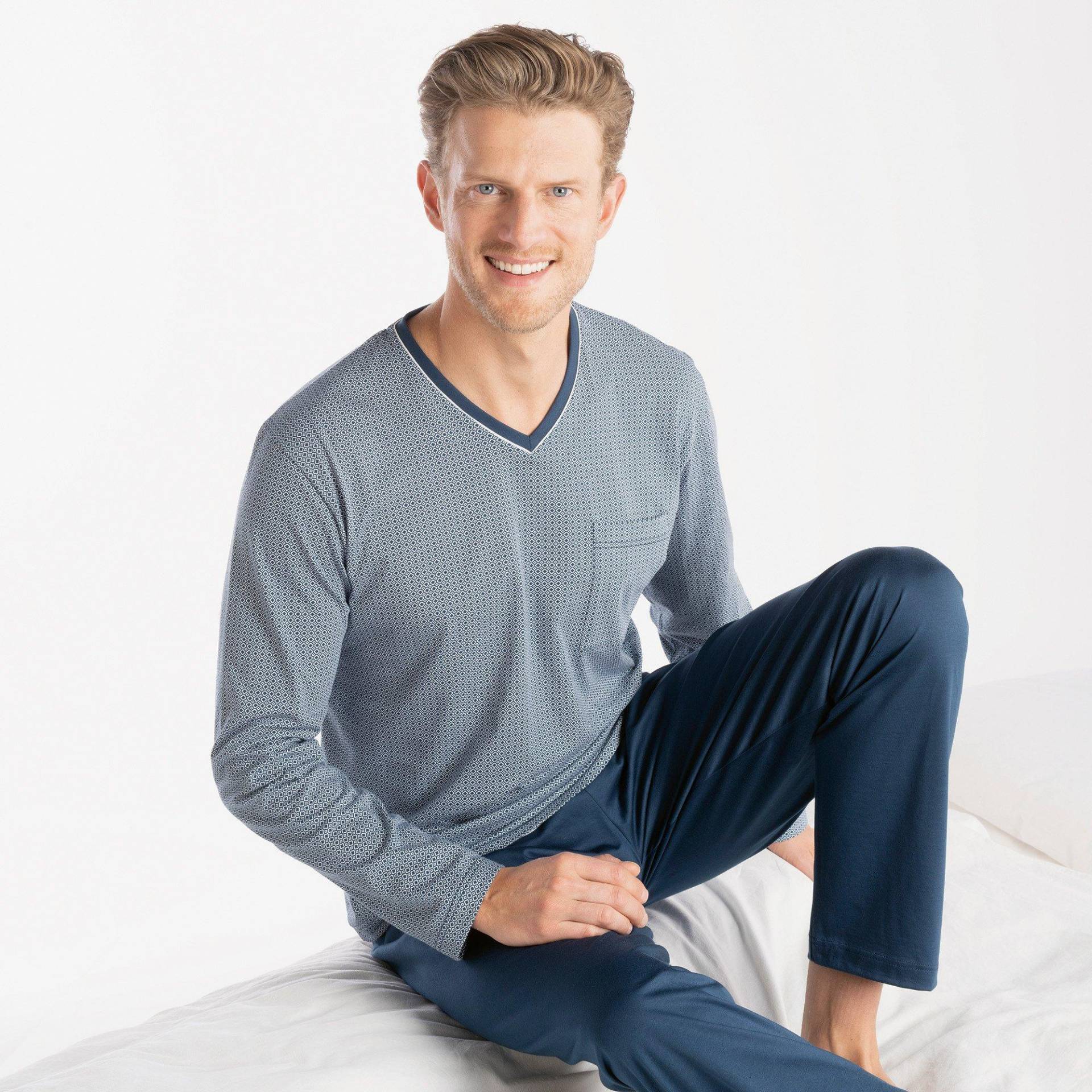 Pyjama Herren Hellblau M von ISA bodywear