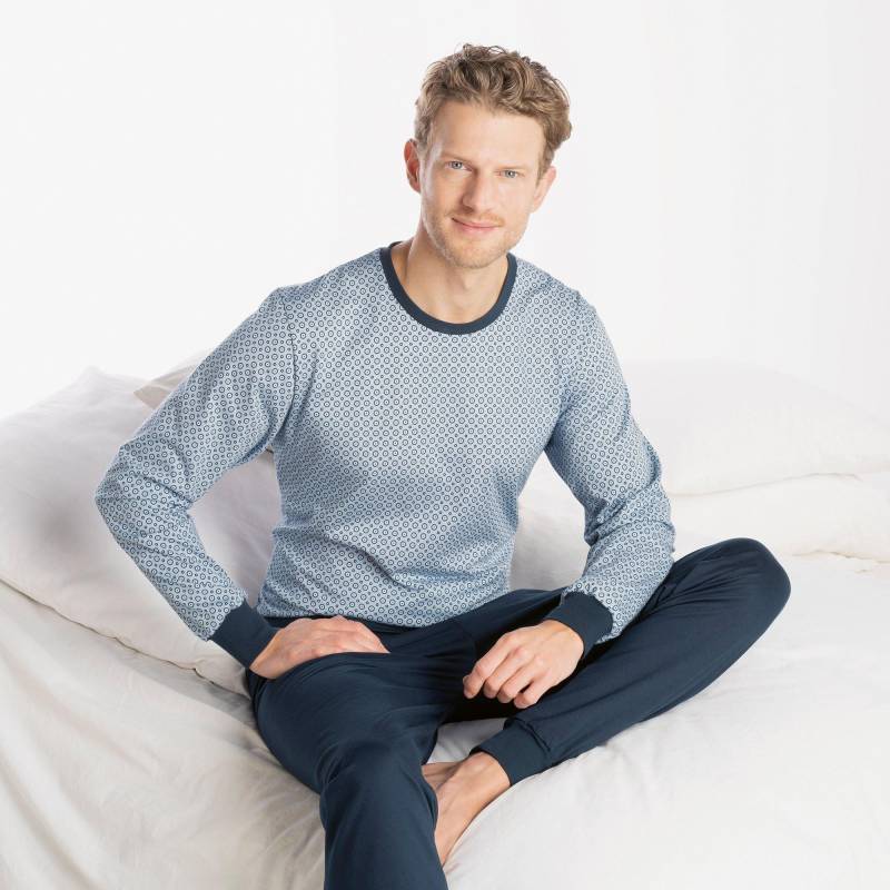 Pyjama Herren Marine  L von ISA bodywear