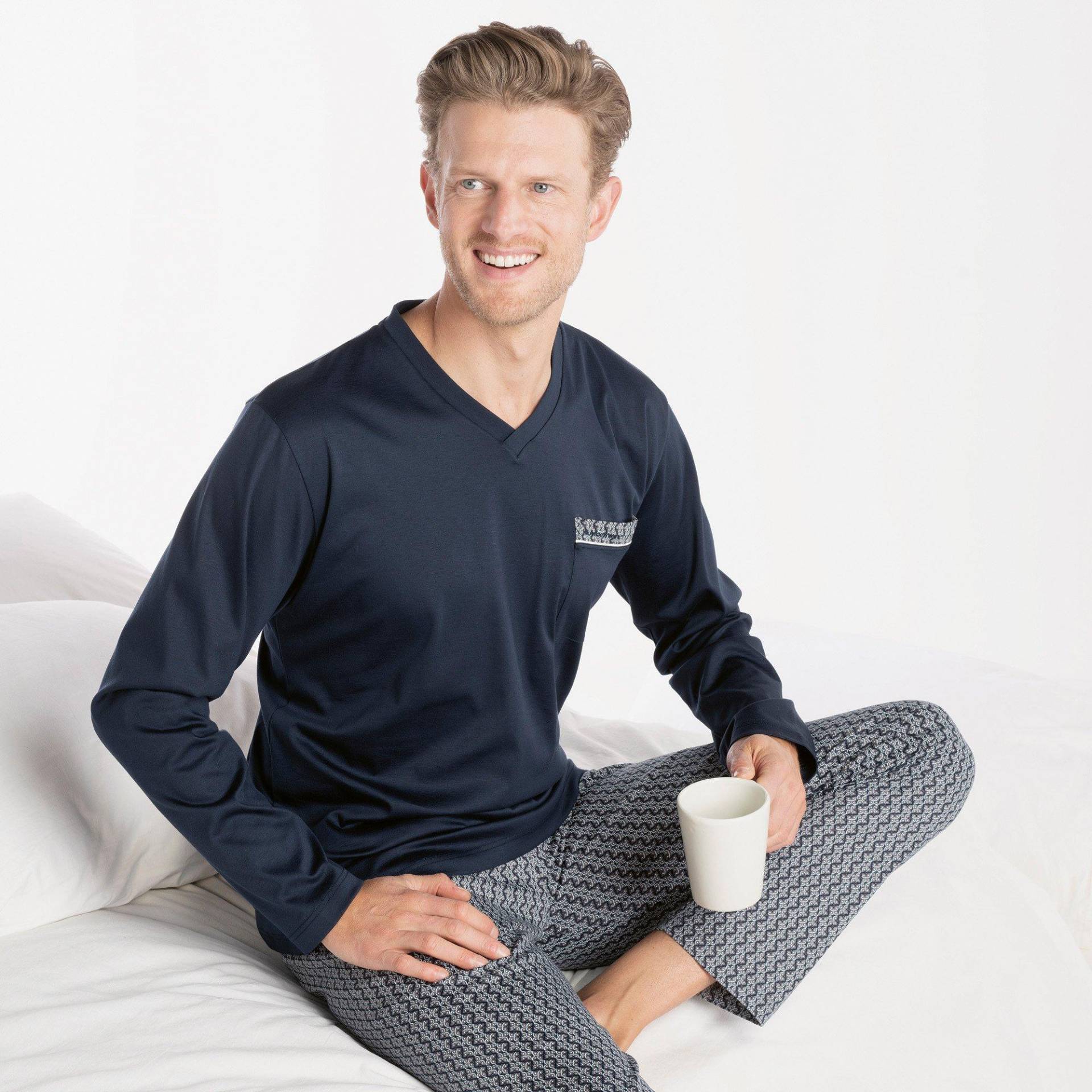 Pyjama Herren Marine  M von ISA bodywear