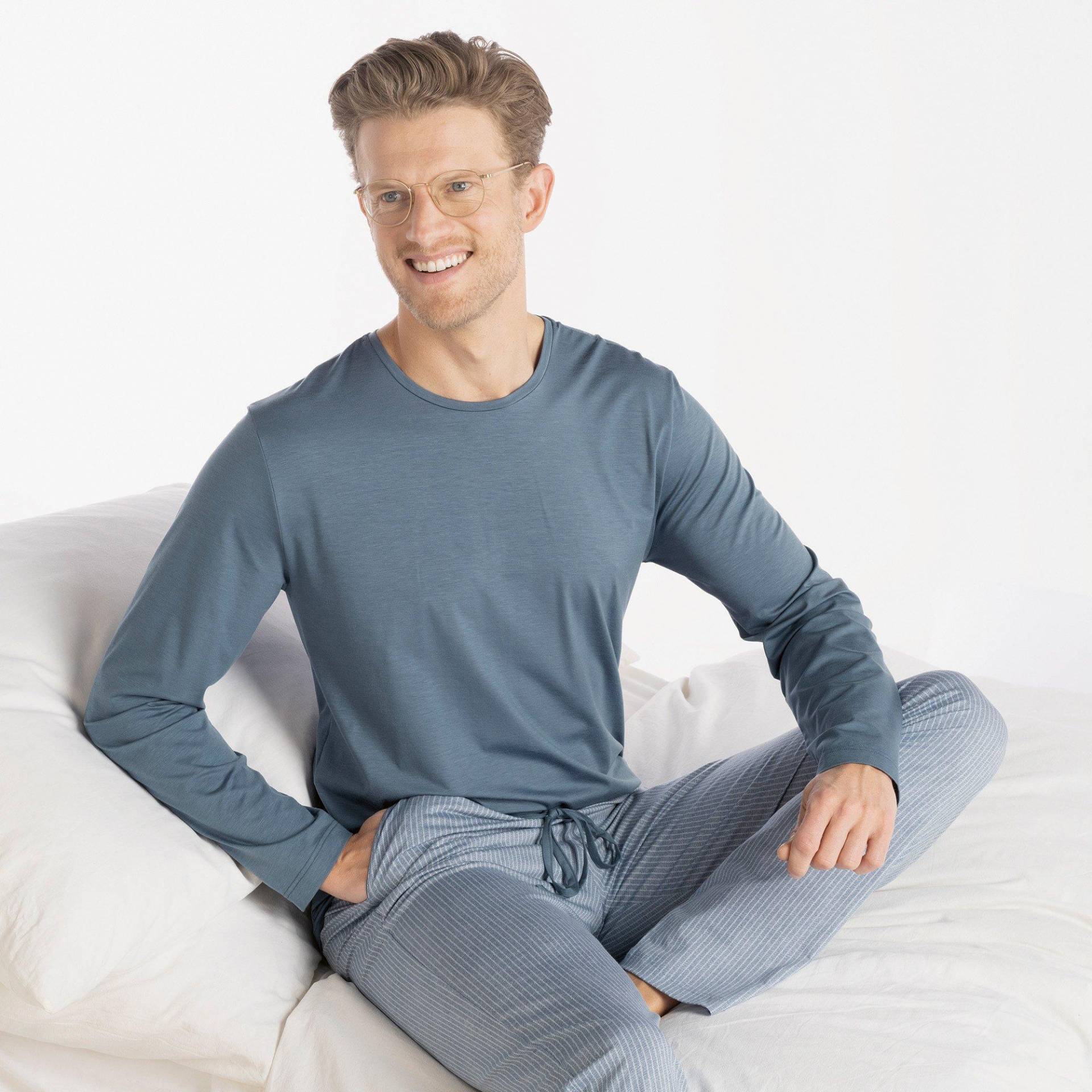 Pyjama Herren Petroleumblau L von ISA bodywear