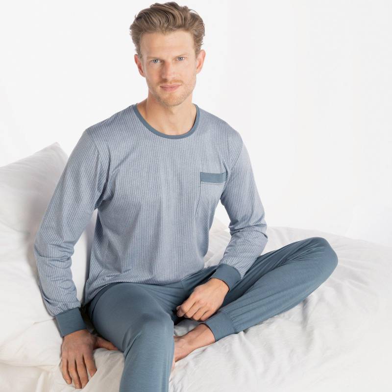 Pyjama Herren Petroleumblau S von ISA bodywear