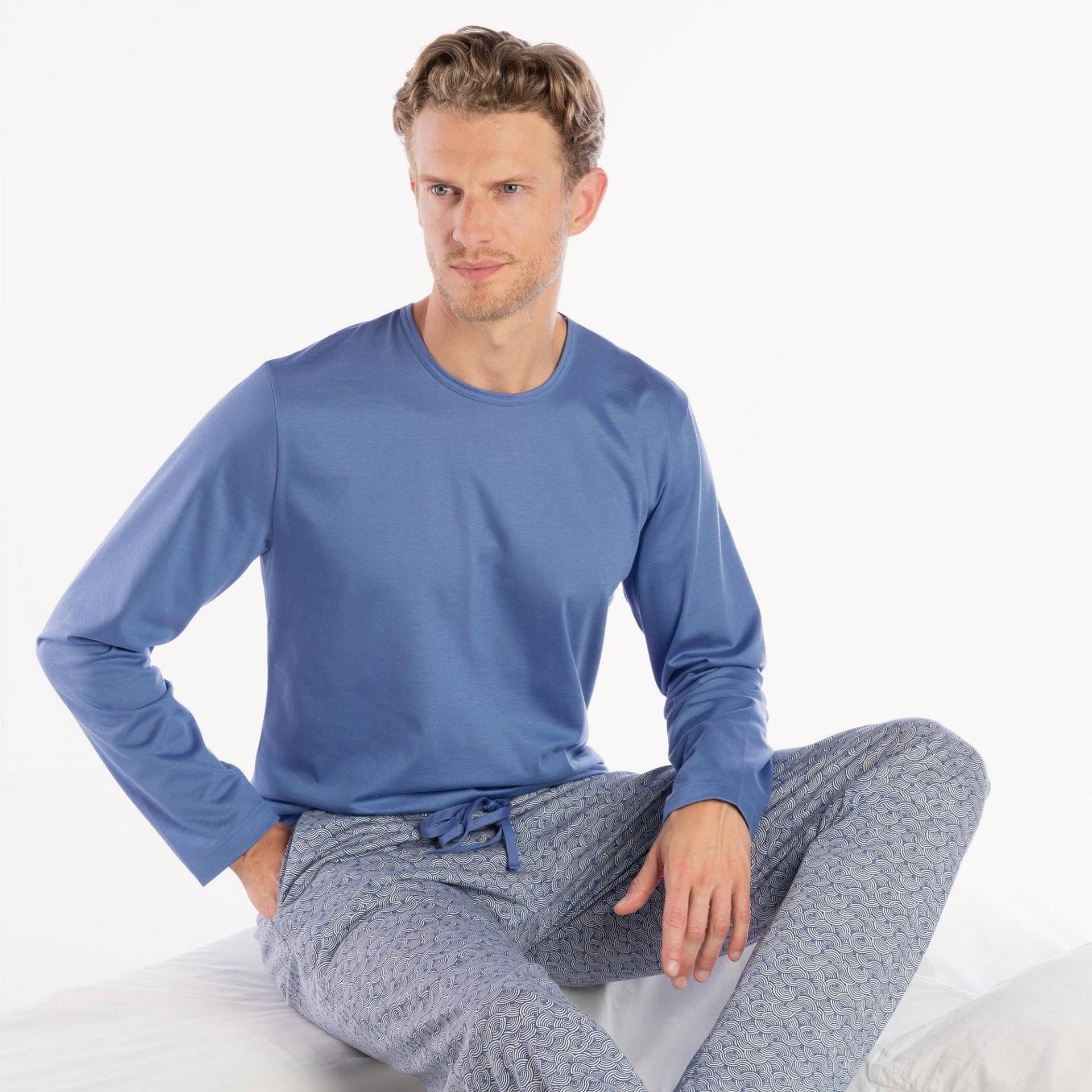 Pyjama Herren Saphirblau L von ISA bodywear