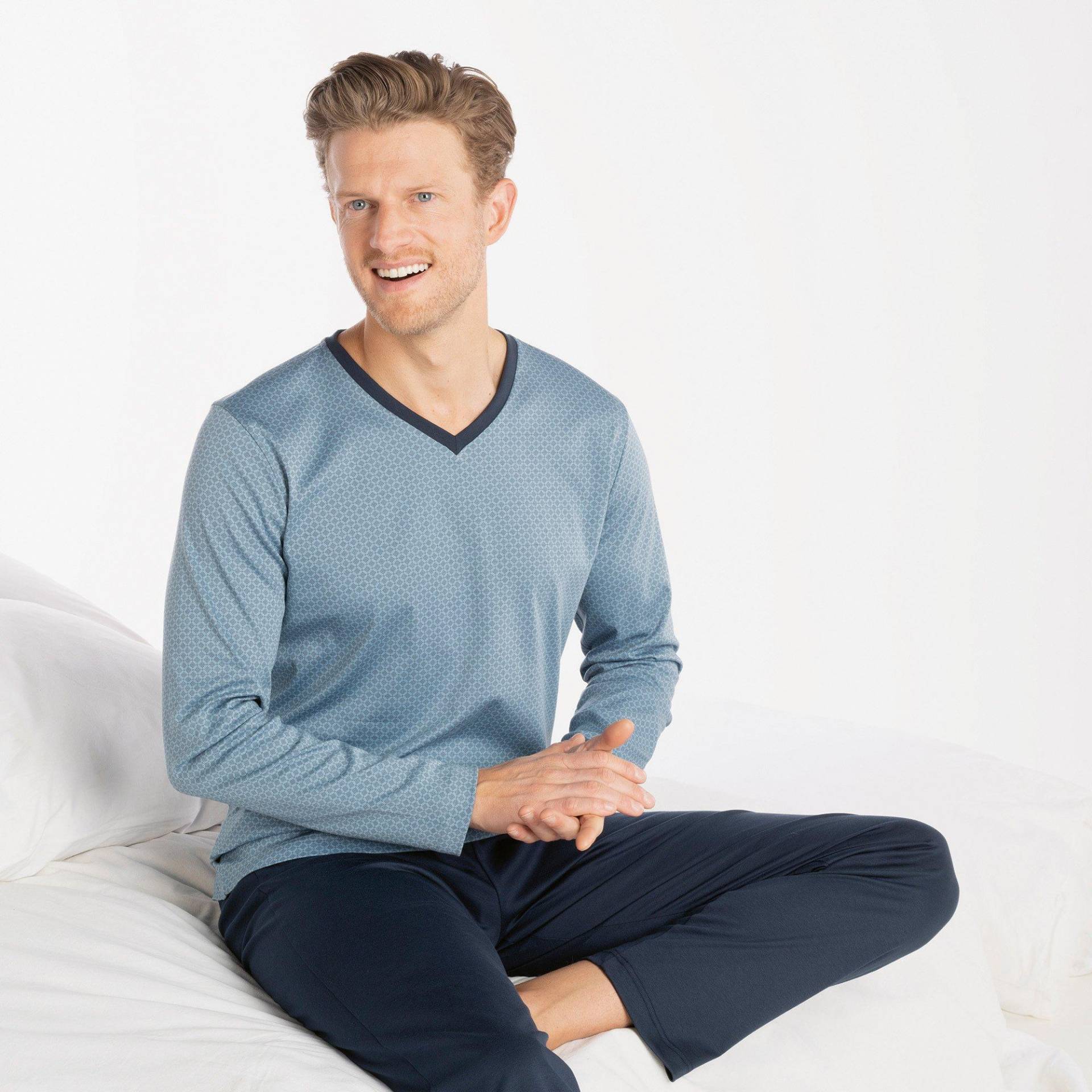 Pyjama Herren Saphirblau L von ISA bodywear