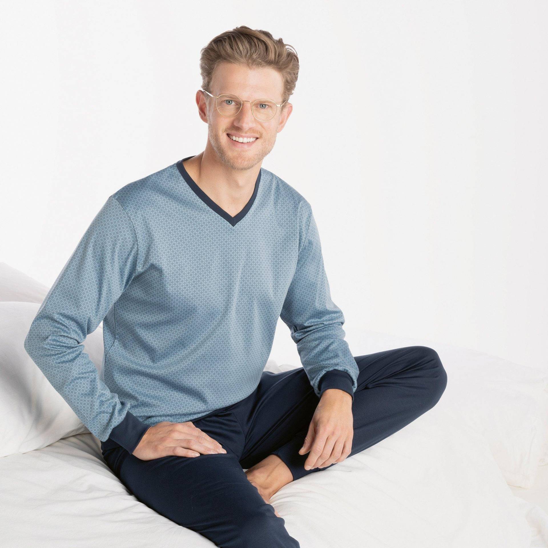 ISA bodywear - Pyjama, für Herren, Saphirblau, Größe S von ISA bodywear