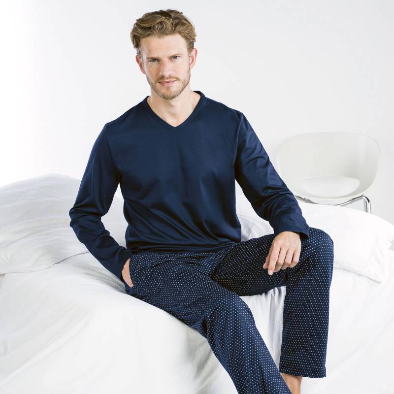 Pyjama-set Herren Dunkelblau L von ISA bodywear