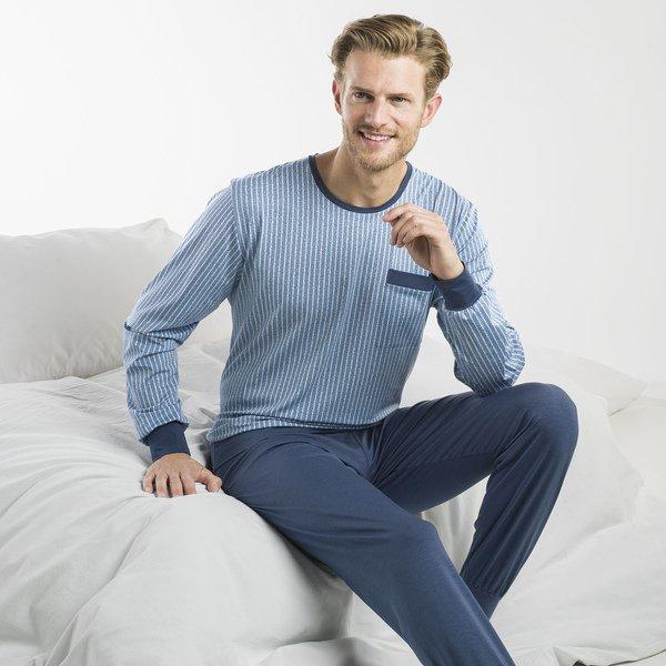 Pyjama Herren Blau 3XL von ISA bodywear