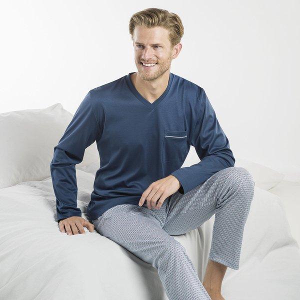 Pyjama Herren Blau L von ISA bodywear