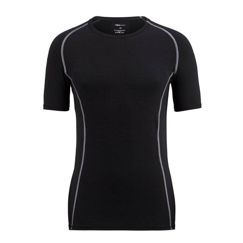 Shirt Kurzarm, Rundhals Herren Schwarz M von ISA bodywear