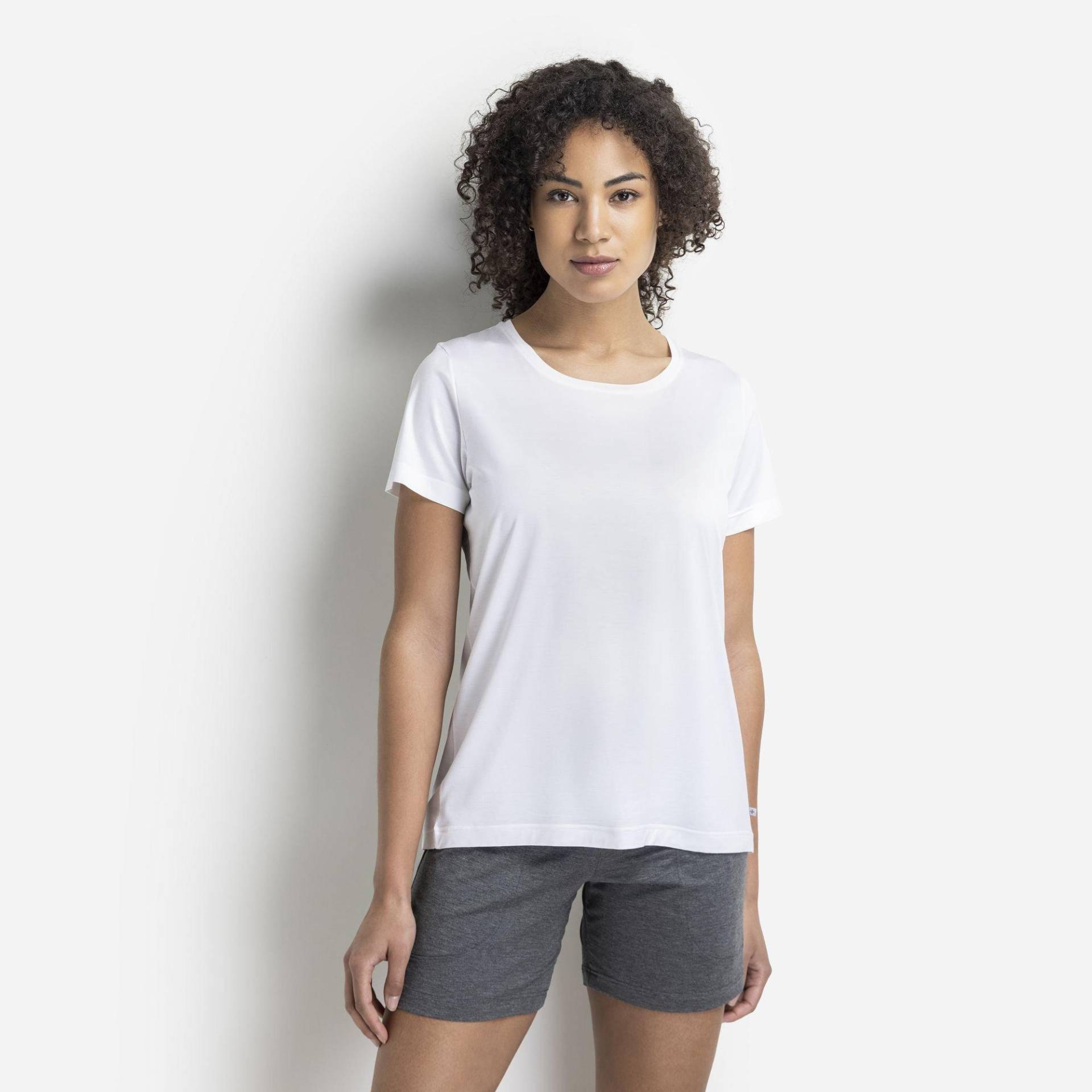 Shirt Kurzarm Damen Weiss M von ISA bodywear