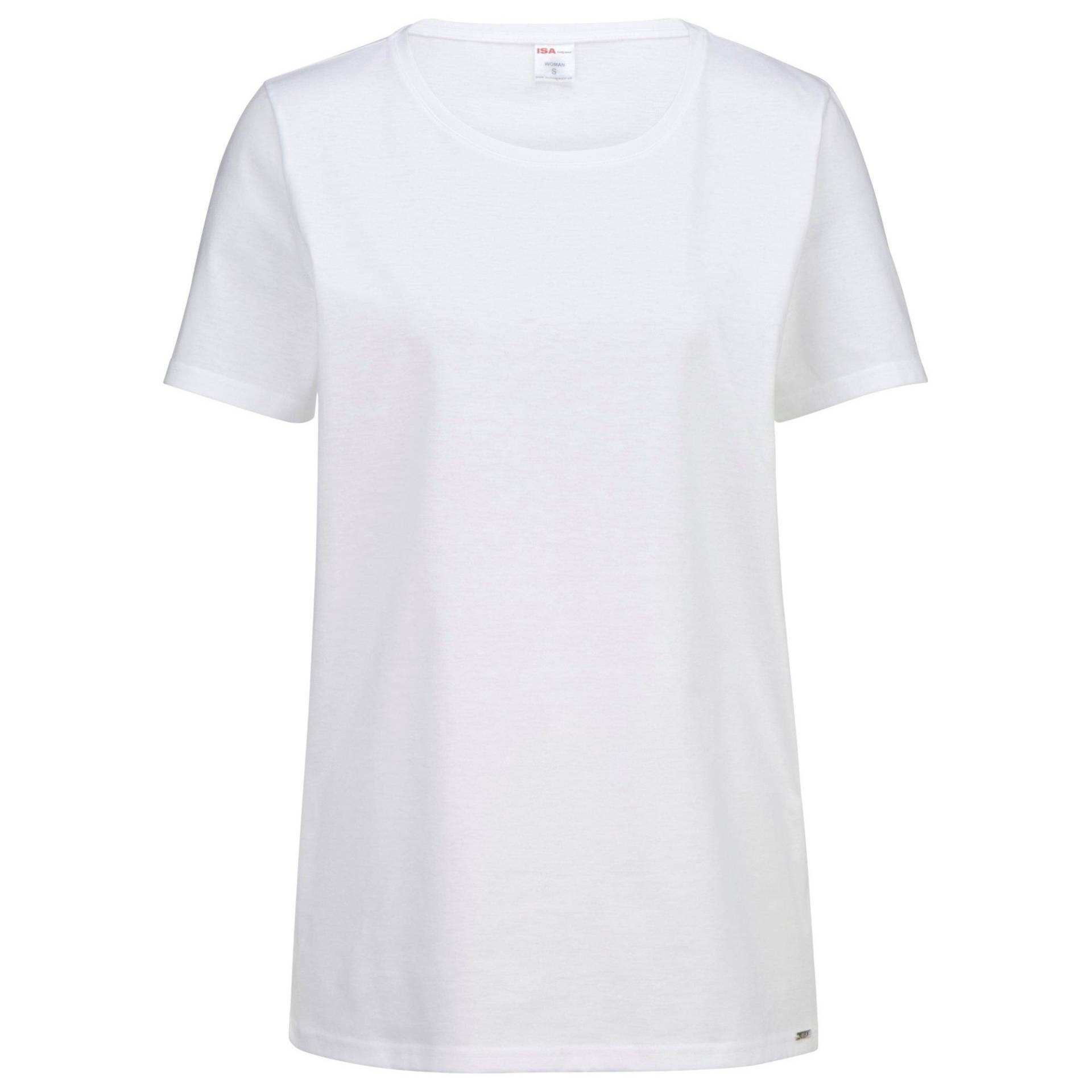 Shirt Kurzarm Damen Weiss XS von ISA bodywear