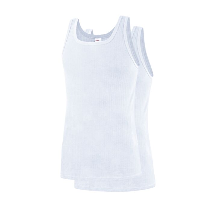 ISA Herren Ripp-Shirt Athletic, weiss von ISA