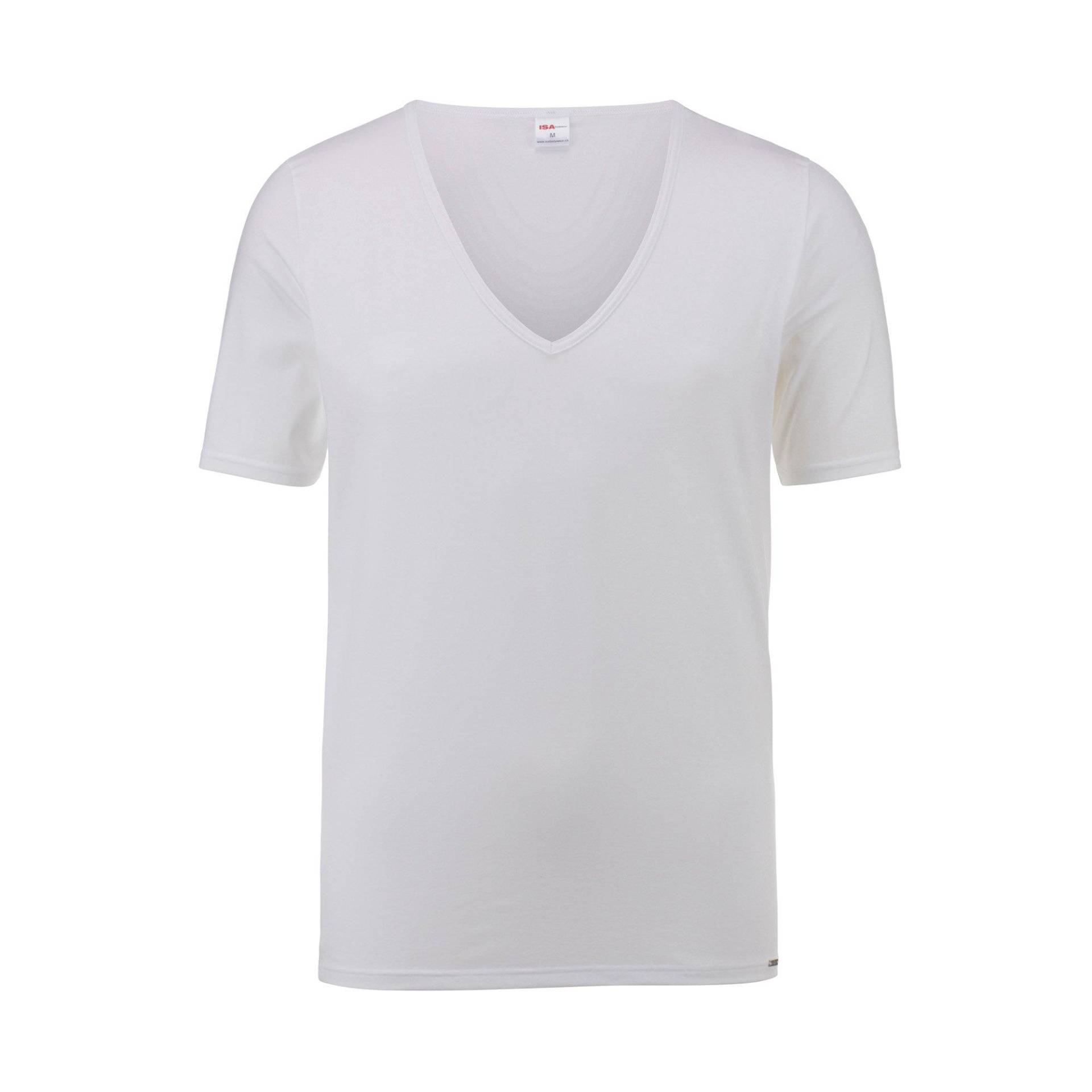 ISA bodywear - Shirt kurzarm, VA, für Herren, Weiss, Größe M von ISA bodywear