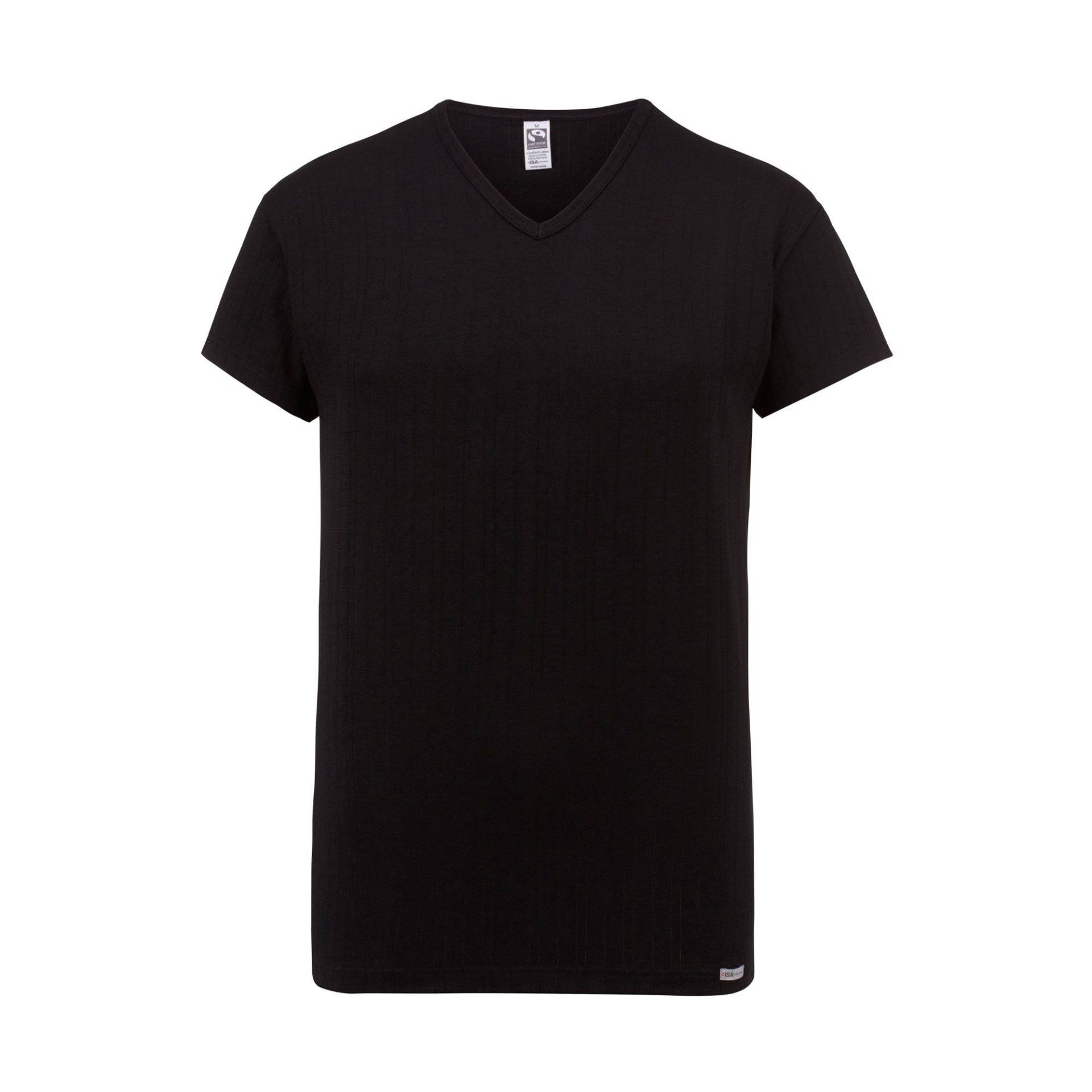 T-shirt, Body Fit, Kurzarm Herren Black XL von ISA bodywear