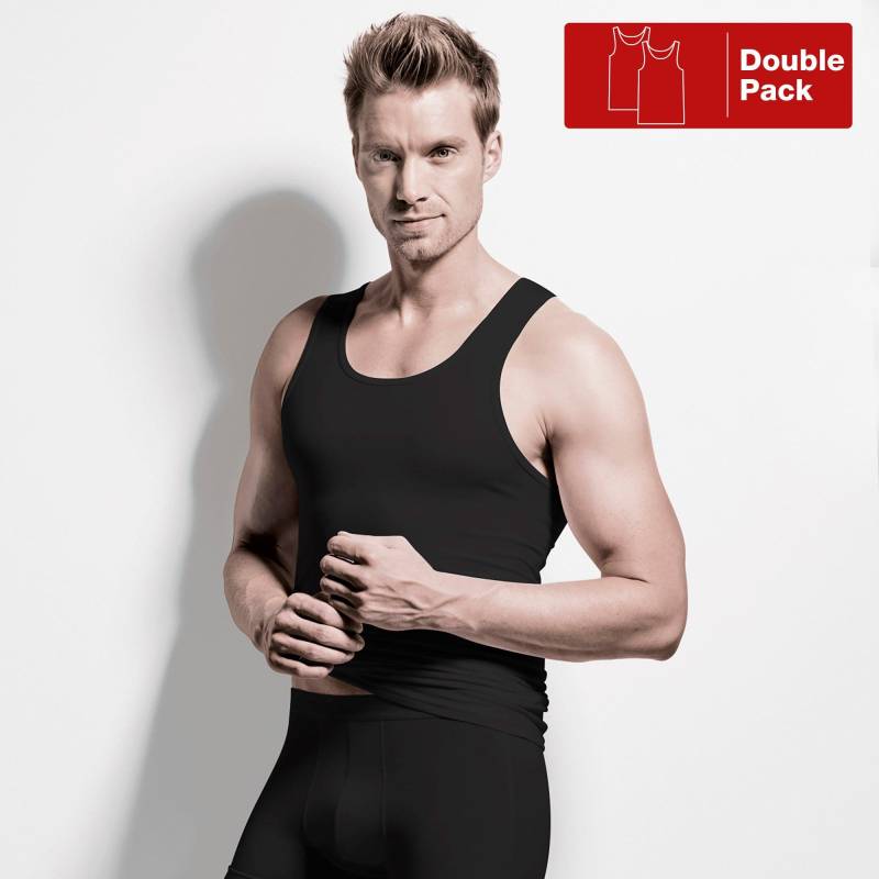 T-shirt, Body Fit, Ohne Arm Herren Black S von ISA bodywear