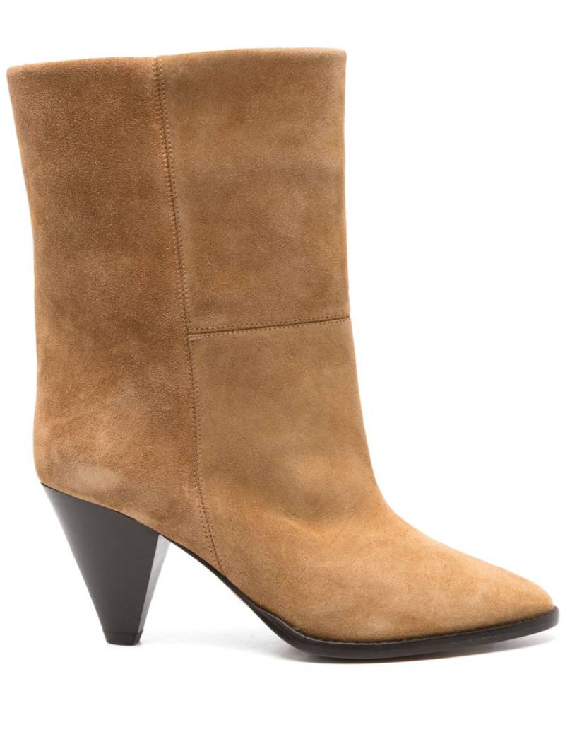 ISABEL MARANT 75mm Rouxa suede boots - Neutrals von ISABEL MARANT