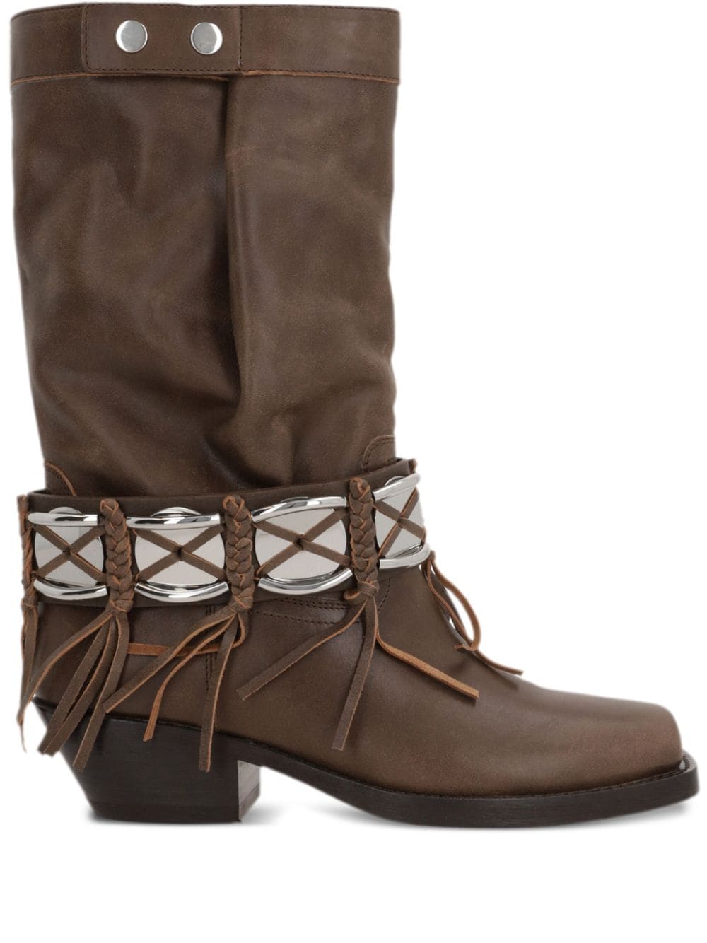 ISABEL MARANT Ademe fringed boots - Brown von ISABEL MARANT