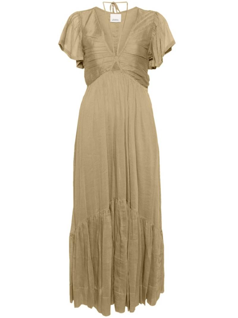 ISABEL MARANT Agathe crepe maxi dress - Green von ISABEL MARANT