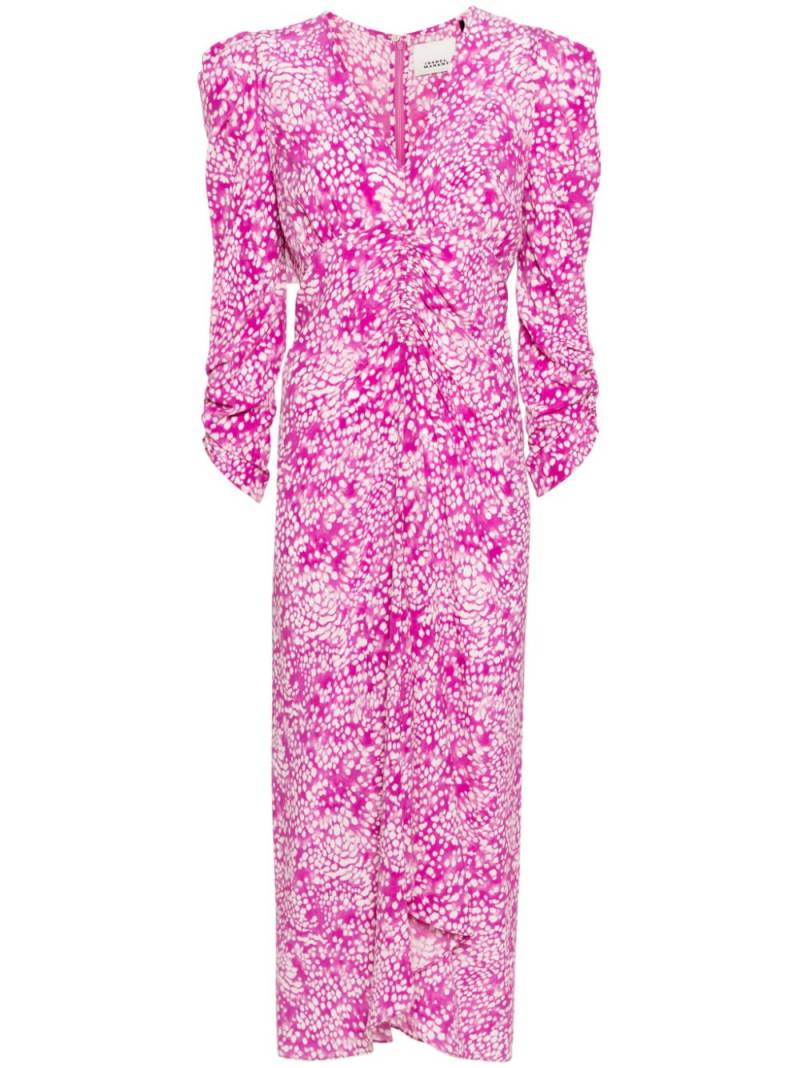 ISABEL MARANT Albini graphic-print midi dress - Pink von ISABEL MARANT