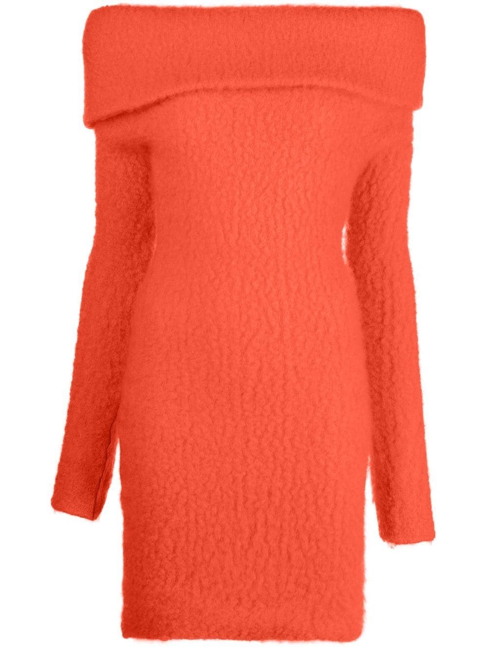 ISABEL MARANT Aria off-shoulder knitted dress - Orange von ISABEL MARANT