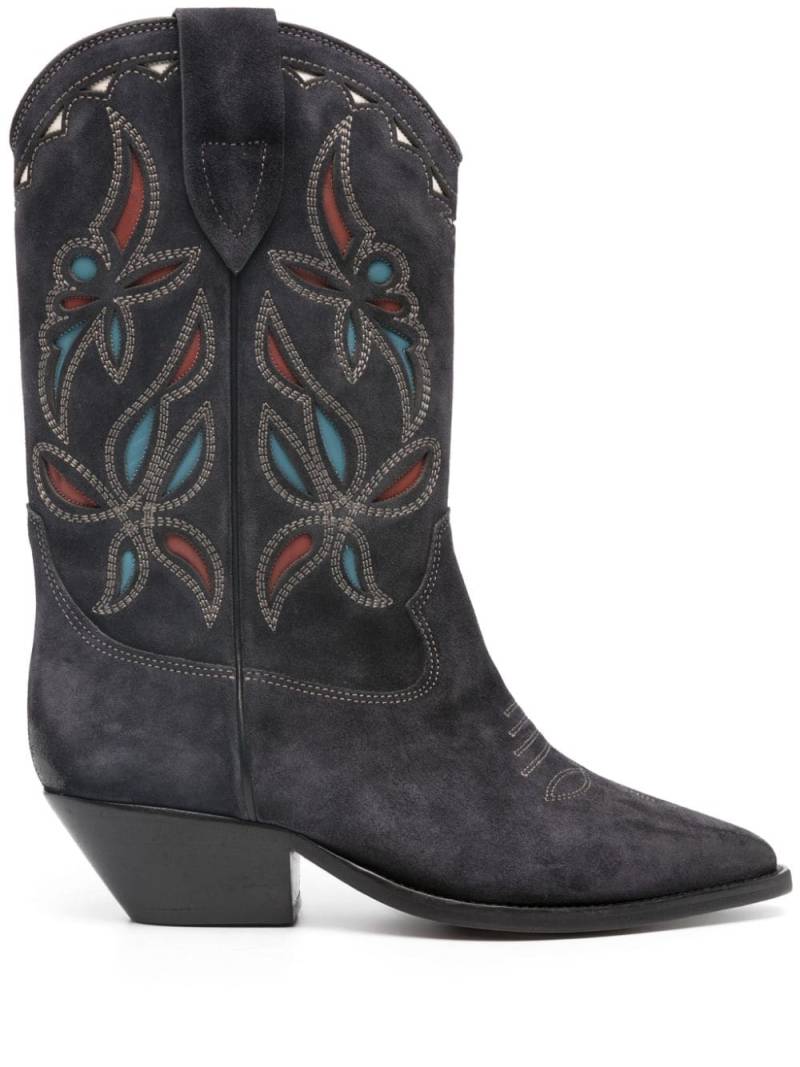 ISABEL MARANT Duerto Intarsia 50mm leather boots - Black von ISABEL MARANT