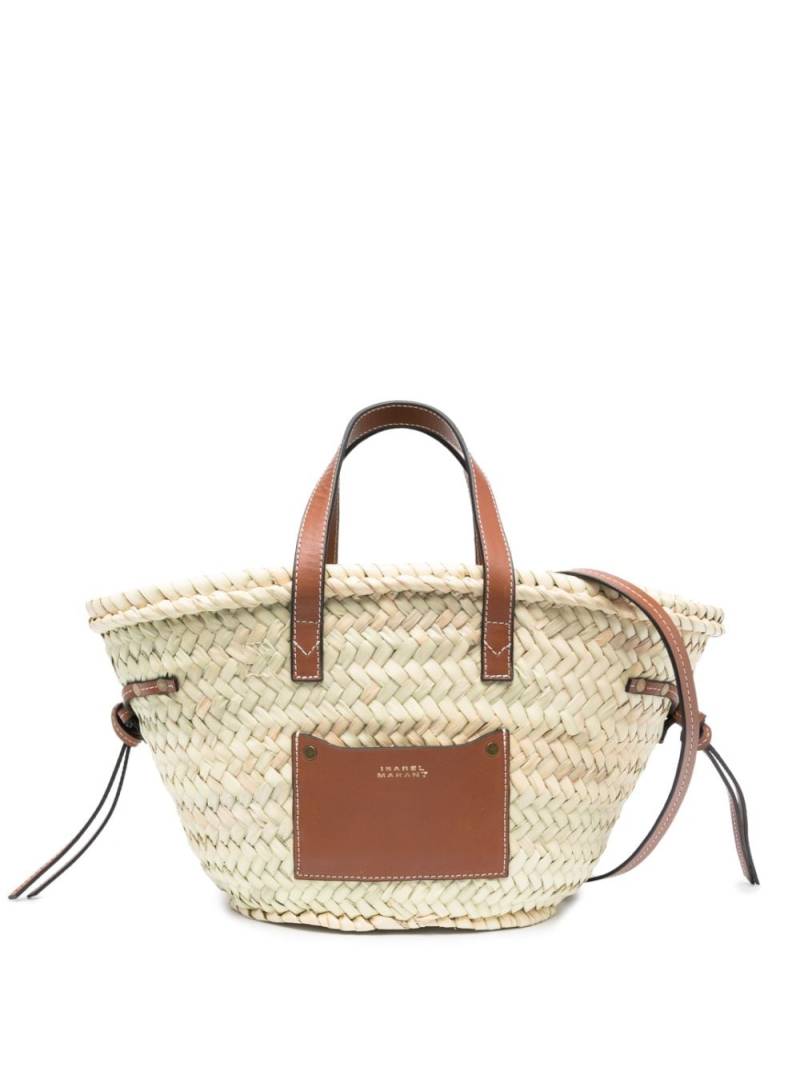 ISABEL MARANT mini Cadix raffia basket bag - Neutrals von ISABEL MARANT