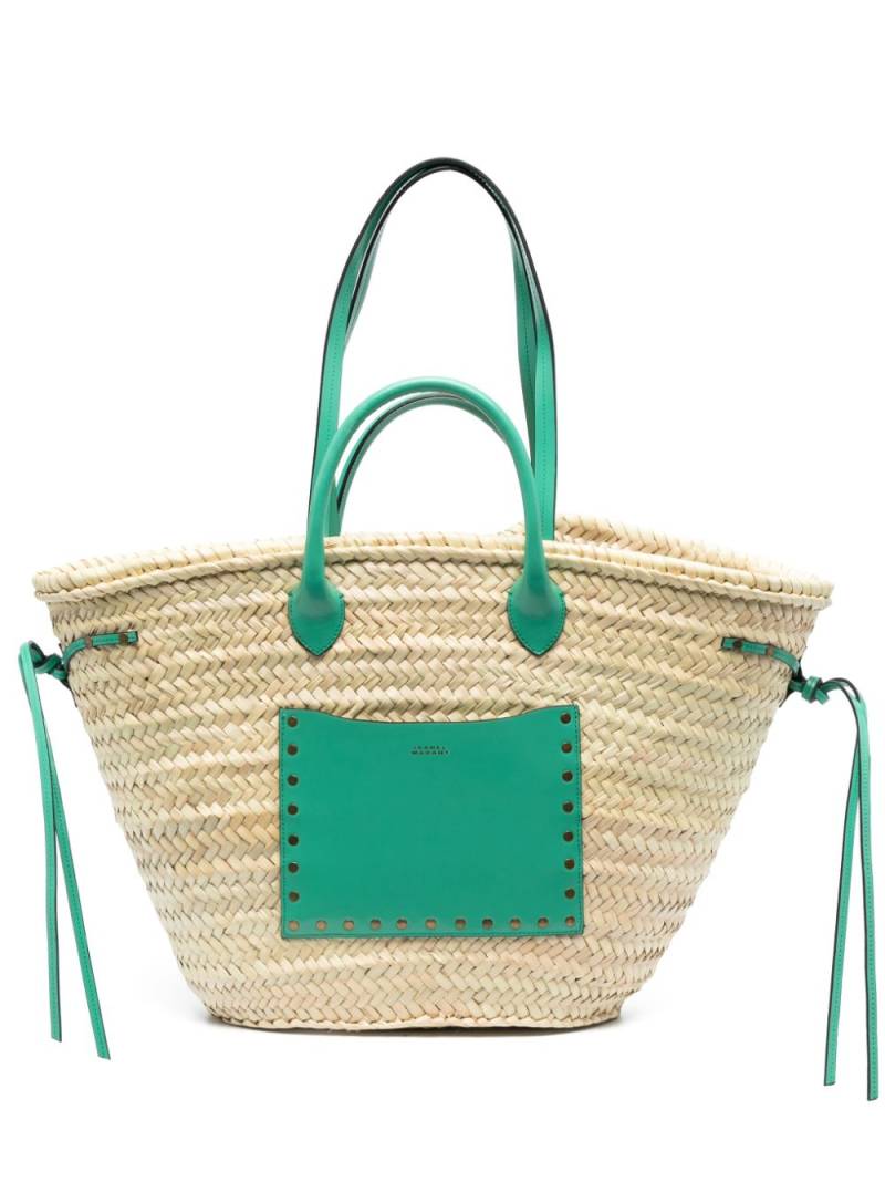 ISABEL MARANT Cadix raffia basket bag - Neutrals von ISABEL MARANT