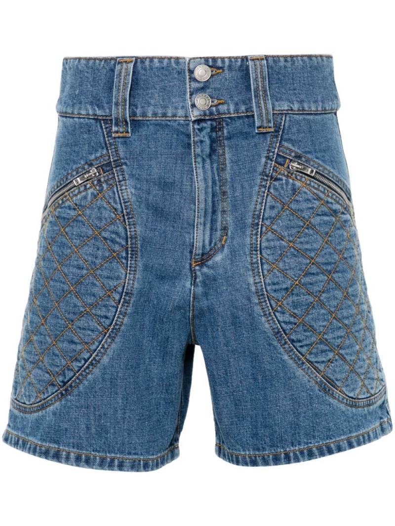 ISABEL MARANT Candice high-rise denim shorts - Blue von ISABEL MARANT