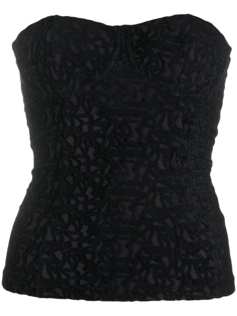 ISABEL MARANT Dolina brocade-effect corset-style top - Black von ISABEL MARANT