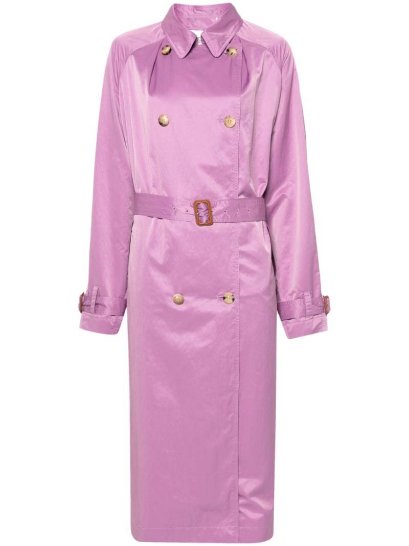 ISABEL MARANT Edenna crinkled trench coat - Purple von ISABEL MARANT