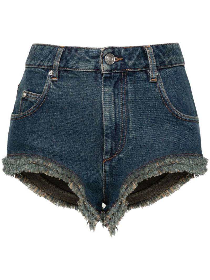 ISABEL MARANT Eneidao frayed denim shorts - Blue von ISABEL MARANT