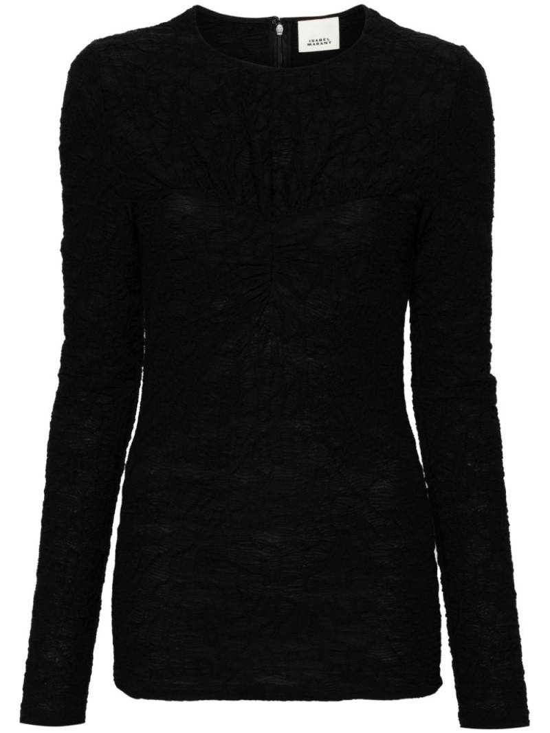 ISABEL MARANT Floride ruched T-shirt - Black von ISABEL MARANT