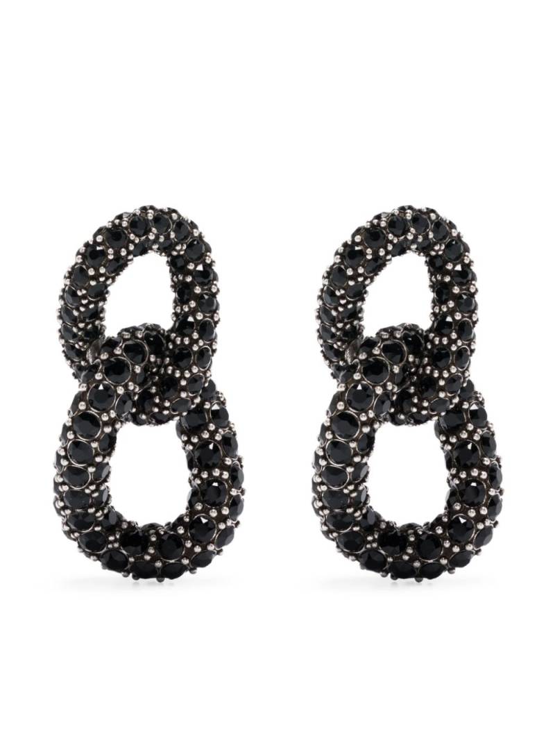 ISABEL MARANT Funky Ring crystal-embellished earrings - Black von ISABEL MARANT