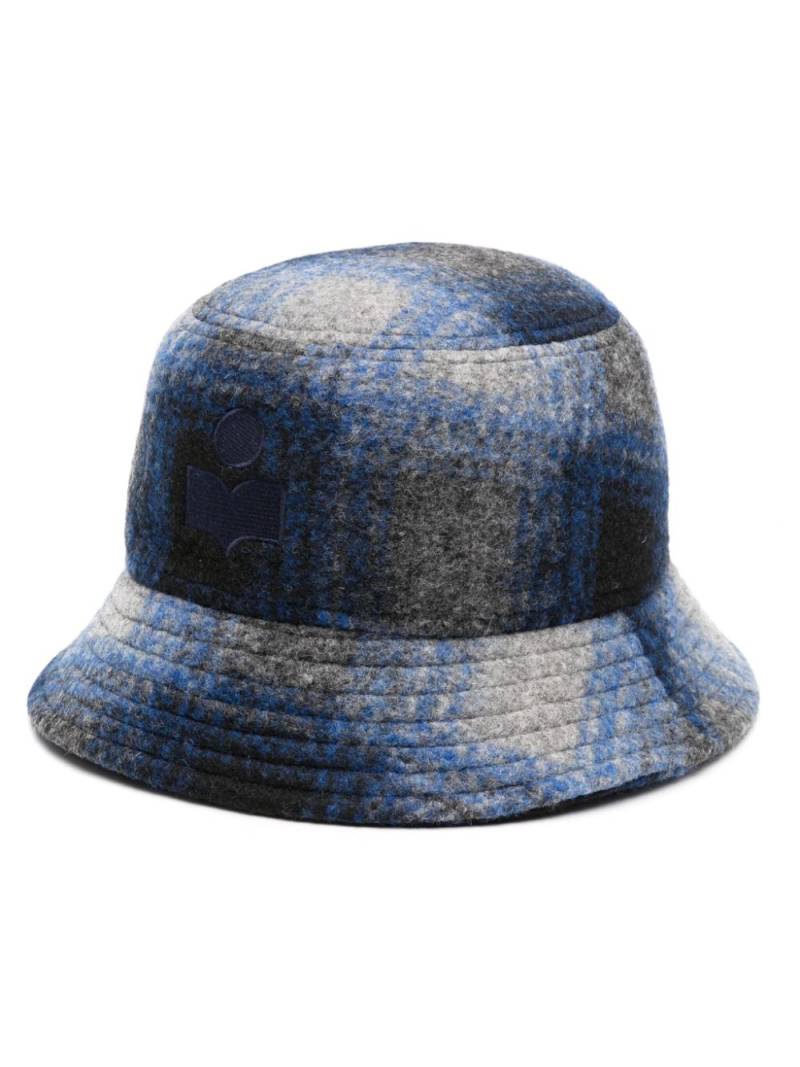 ISABEL MARANT Haley checked bucked hat - Blue von ISABEL MARANT