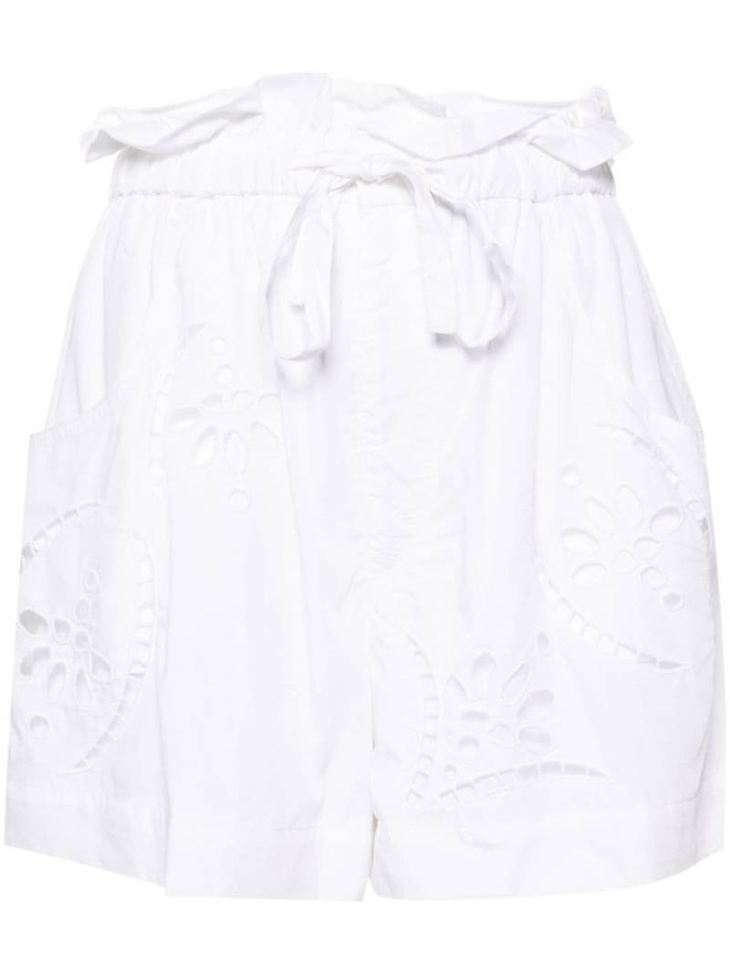 ISABEL MARANT Hidea lace-detailed shorts - White von ISABEL MARANT