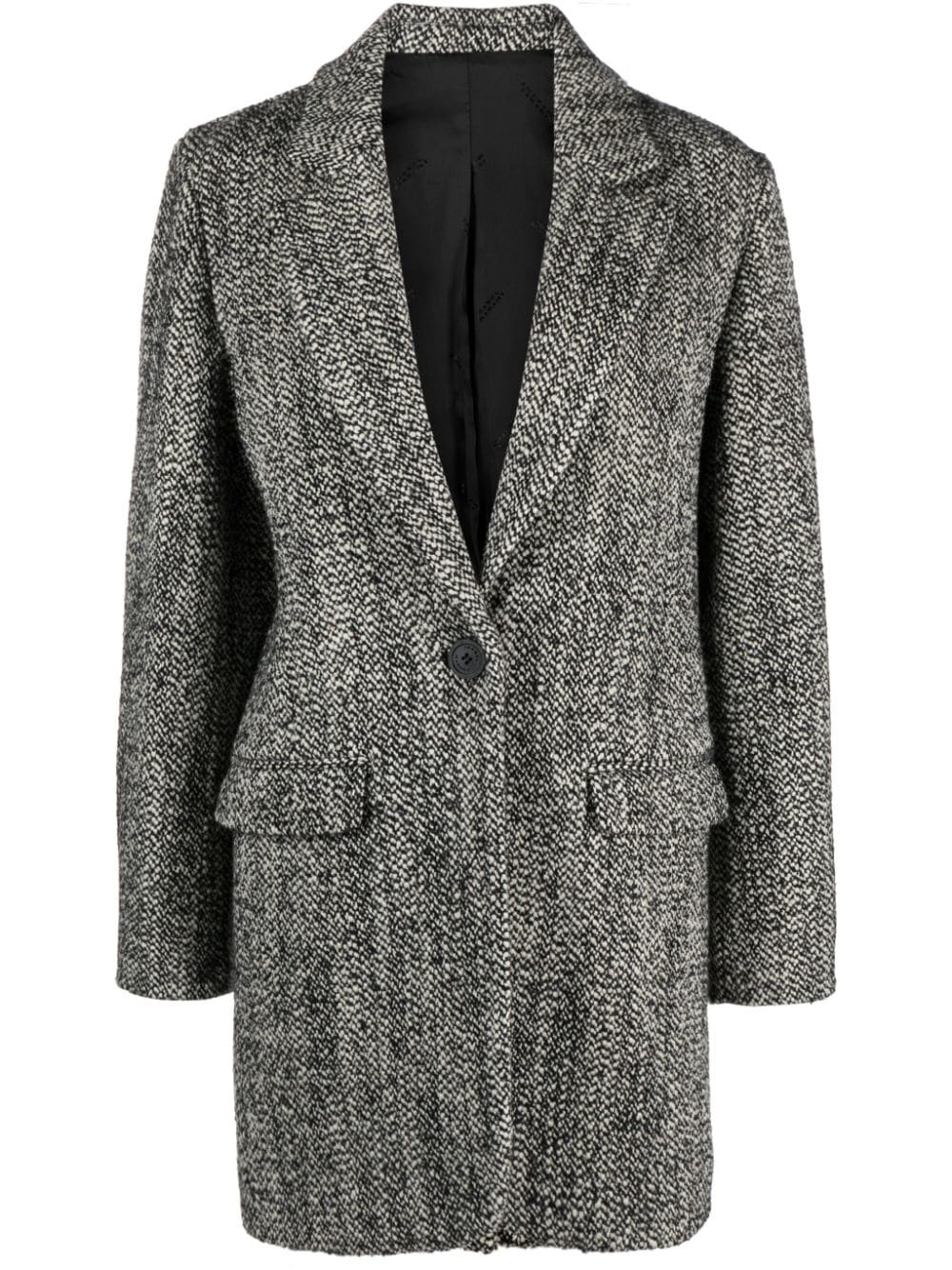 ISABEL MARANT Jilinka chunky-knit coat - Black von ISABEL MARANT