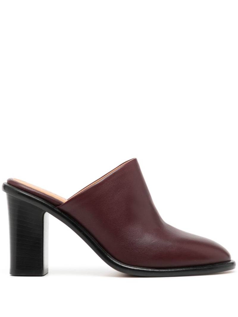 ISABEL MARANT Gyler 80mm leather mules - Red von ISABEL MARANT